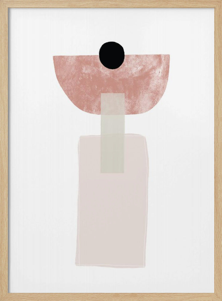 Geometrische vormen in zachte aardse tinten | Poster