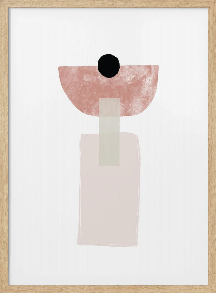 Geometrische vormen in zachte aardse tinten | Poster