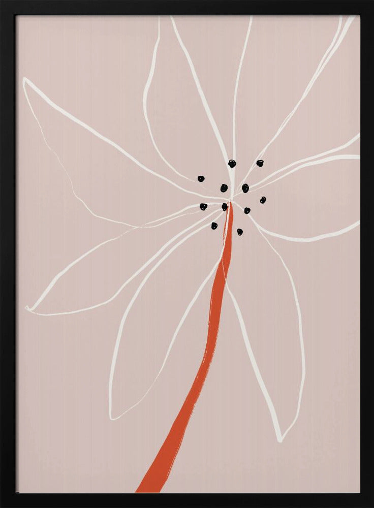 Delicate Abstract Flower with White Petals | Poster