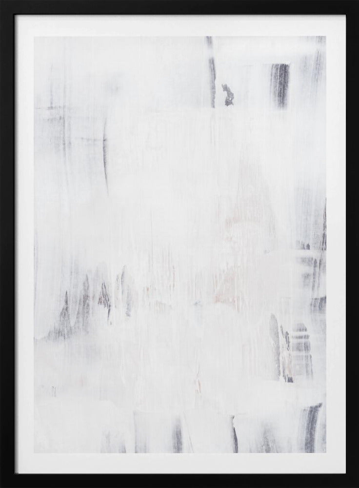 Zachte witte penseelstreken | Poster
