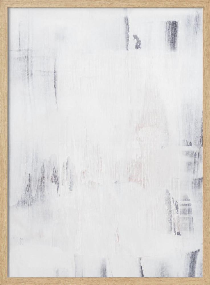 Zachte witte penseelstreken | Poster