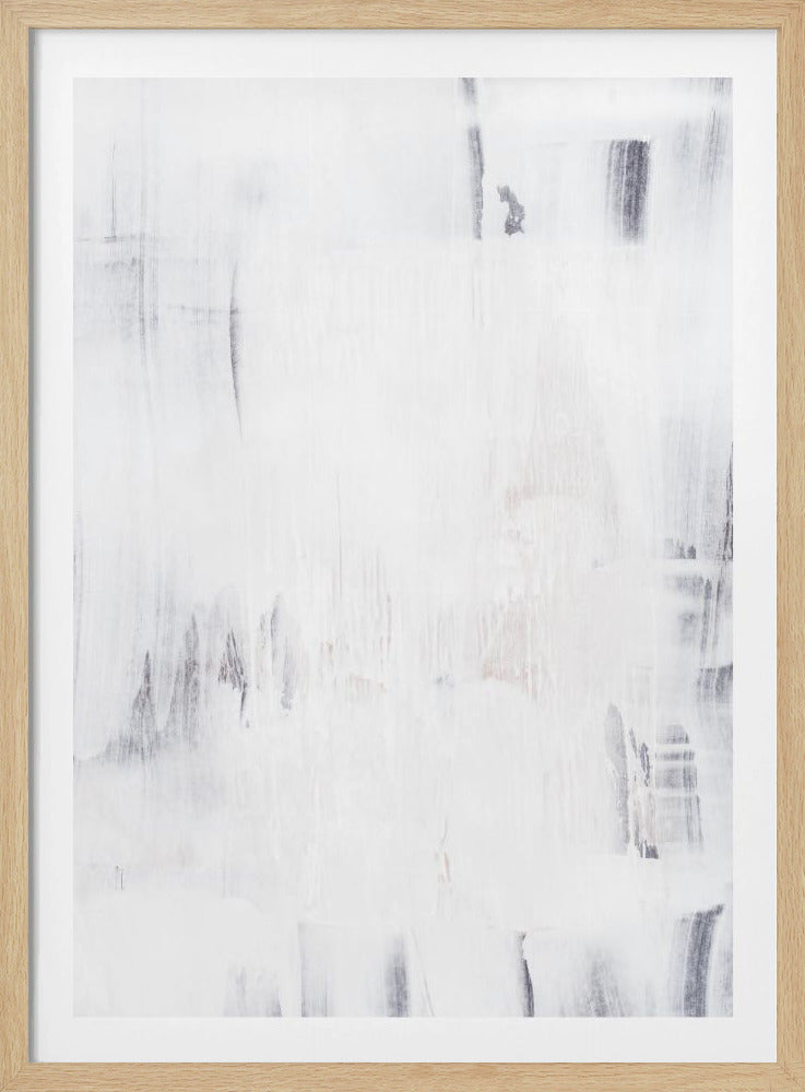 Zachte witte penseelstreken | Poster