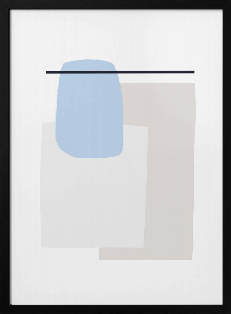Geometrische vormen met zachte pastelkleuren | Poster