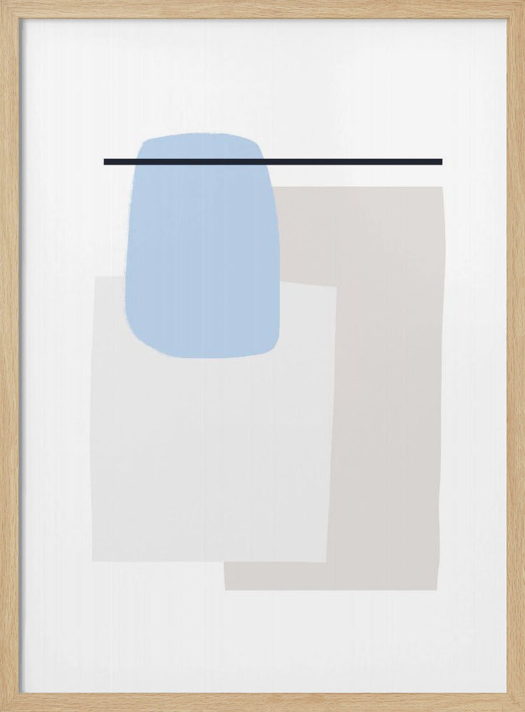 Geometrische vormen met zachte pastelkleuren | Poster