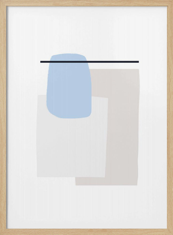 Geometrische vormen met zachte pastelkleuren | Poster