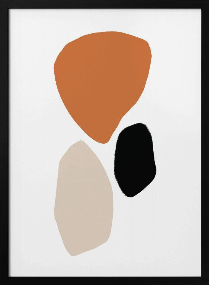 Organische vormen in aardse tinten | Poster