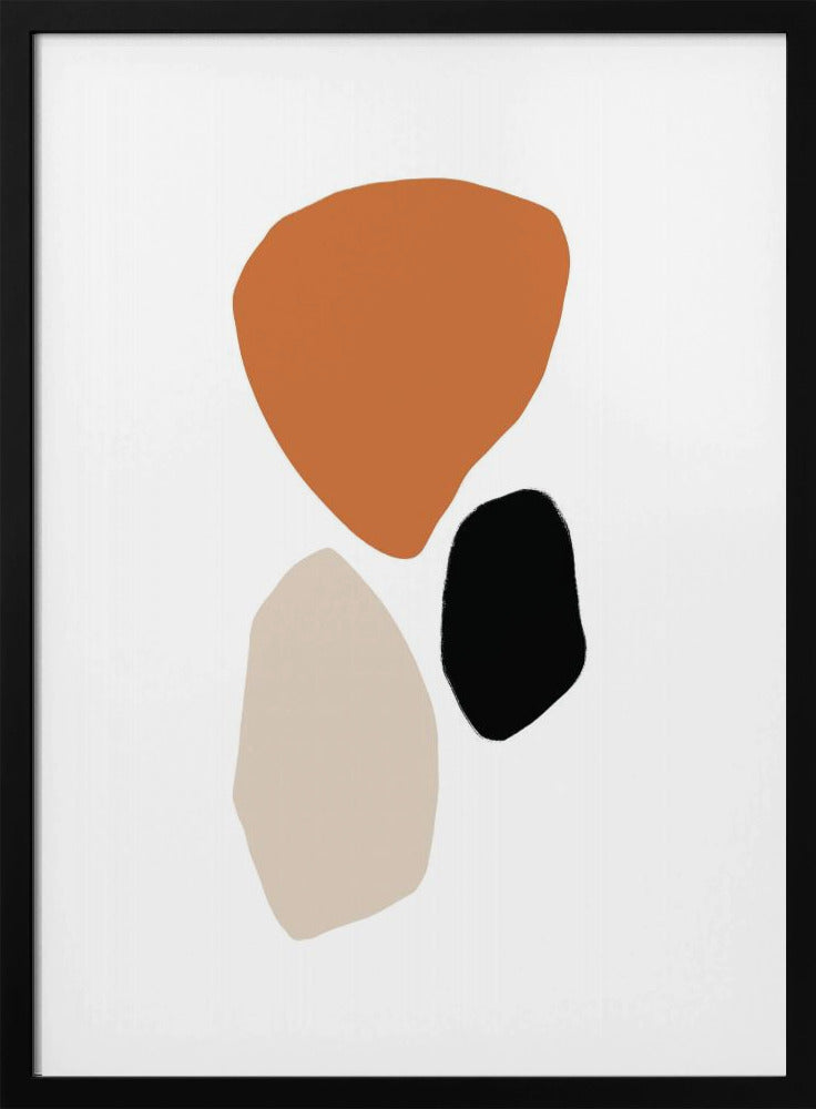 Organische vormen in aardse tinten | Poster