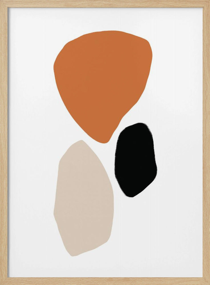 Organische vormen in aardse tinten | Poster