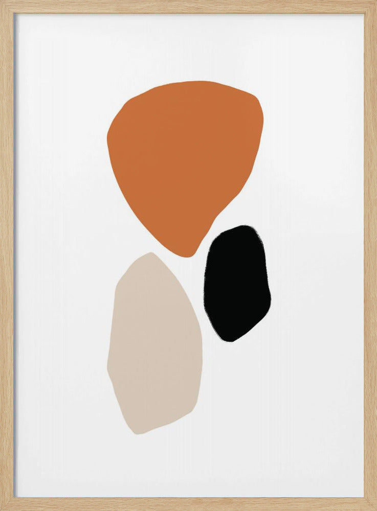 Organische vormen in aardse tinten | Poster