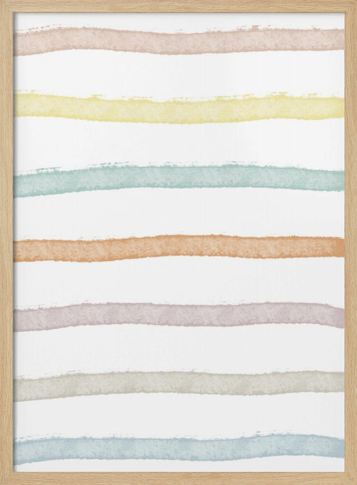 Pastel Horizon-lijnen | Poster