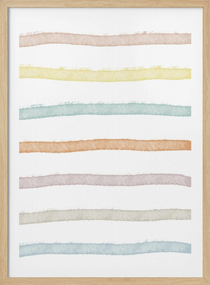 Pastel Horizon-lijnen | Poster