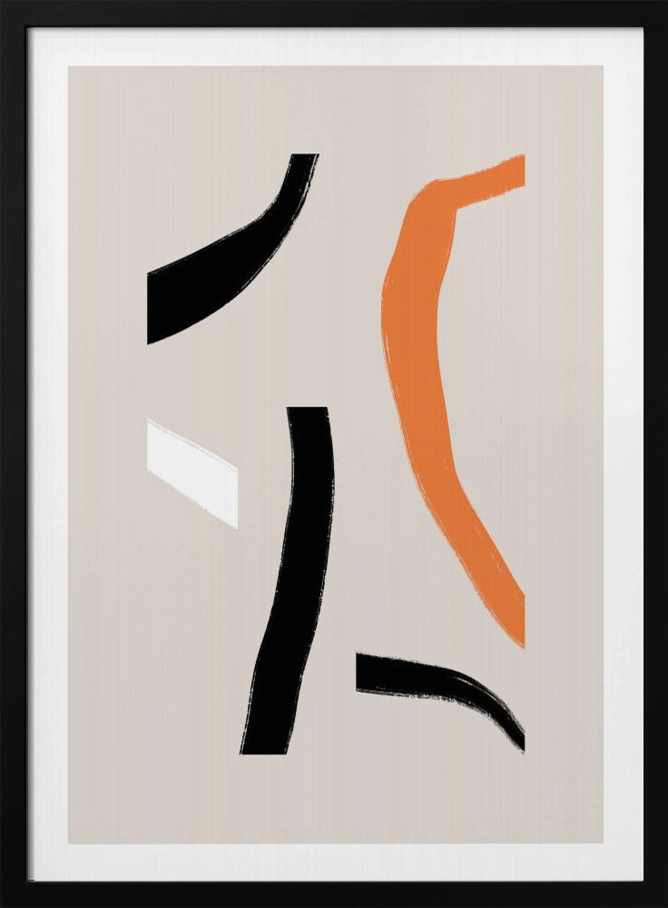 Kleurrijke gebogen vormen | Poster