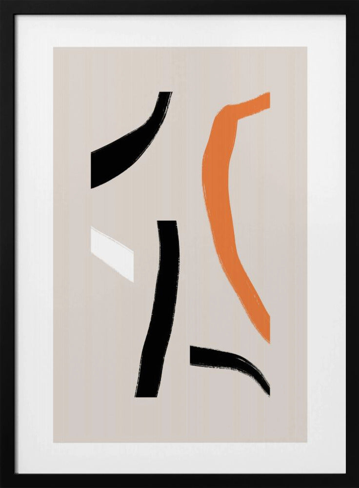 Kleurrijke gebogen vormen | Poster