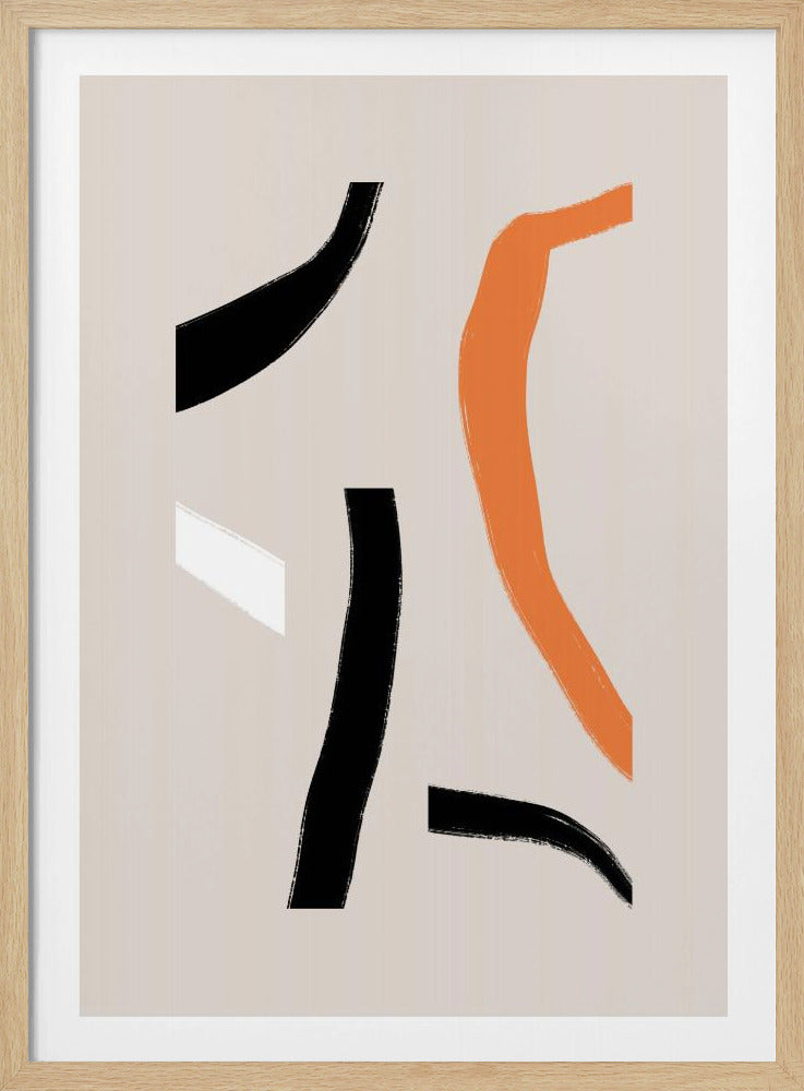 Kleurrijke gebogen vormen | Poster