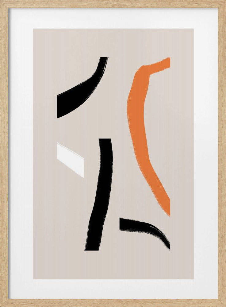 Kleurrijke gebogen vormen | Poster