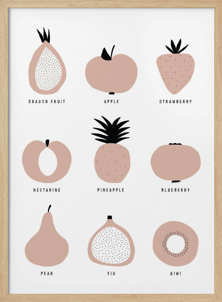 Minimalistisch fruitrooster | Poster