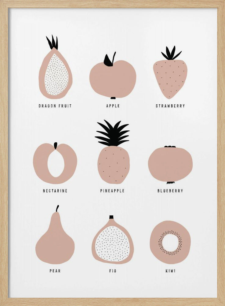 Minimalistisch fruitrooster | Poster