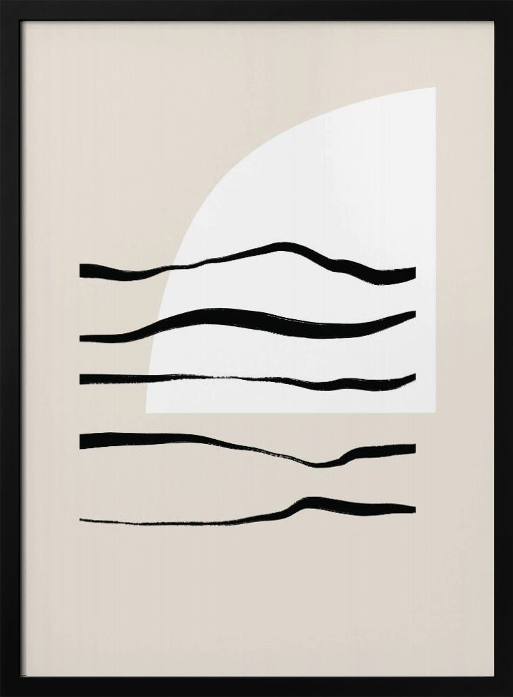 Gebogen lijnen en licht | Poster