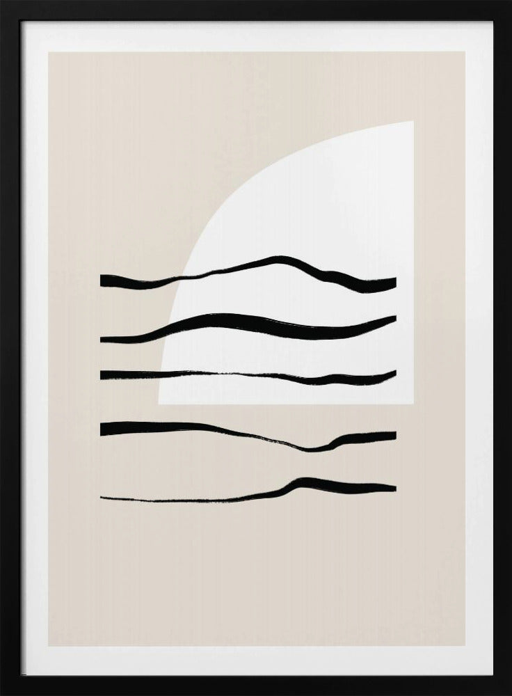 Gebogen lijnen en licht | Poster