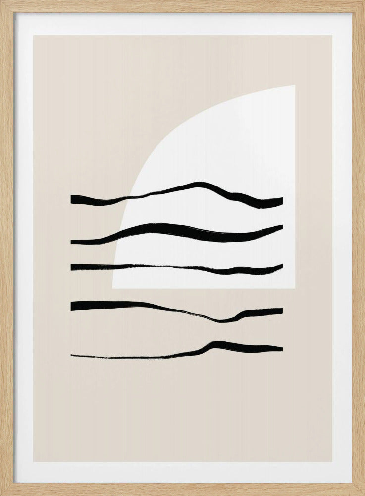 Gebogen lijnen en licht | Poster