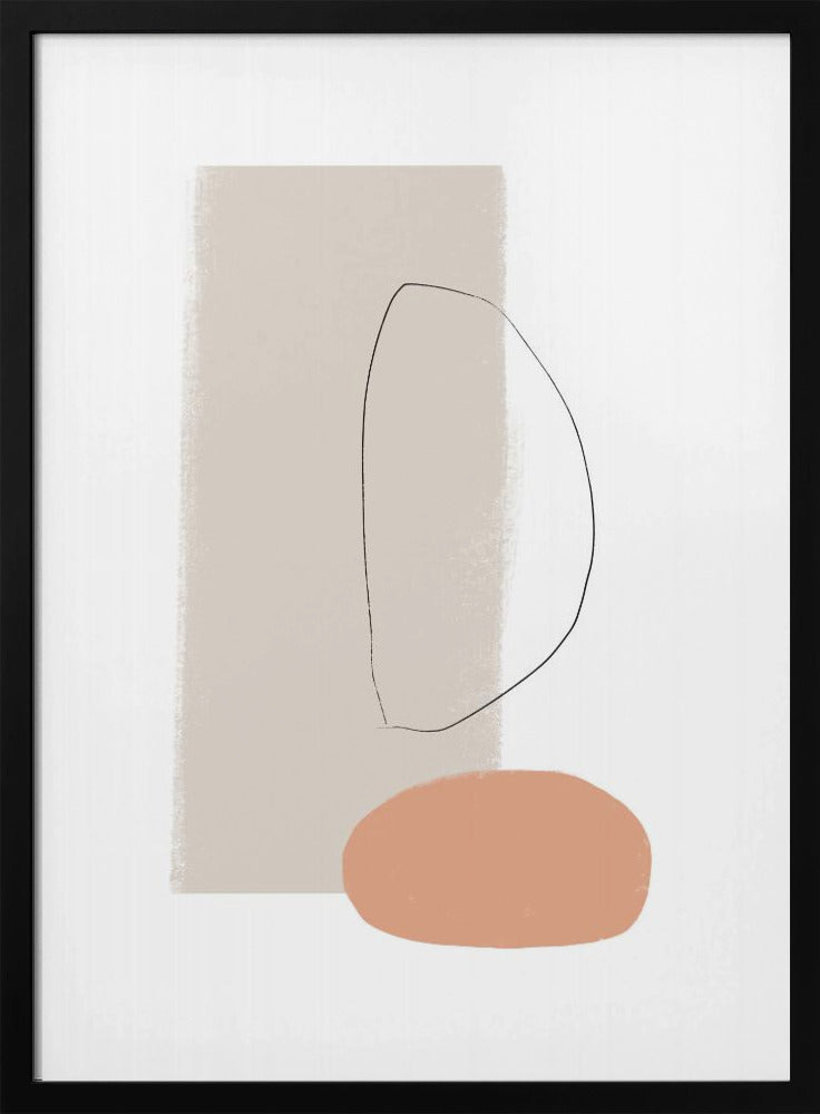 Eenvoudige vormen en zachte kleuren | Poster