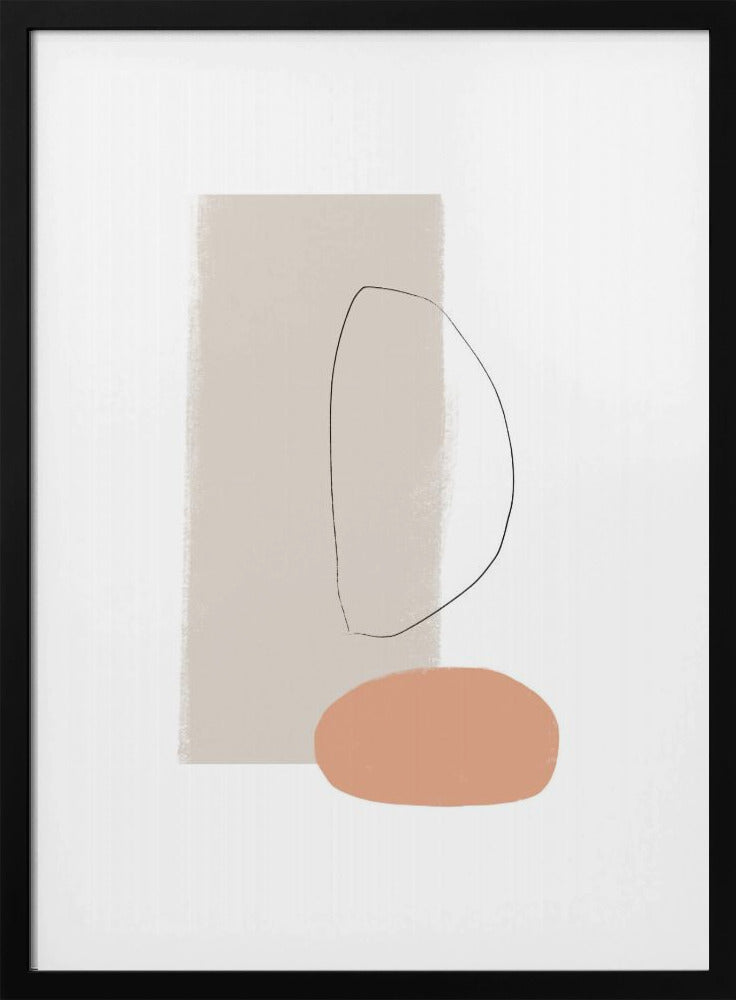 Eenvoudige vormen en zachte kleuren | Poster