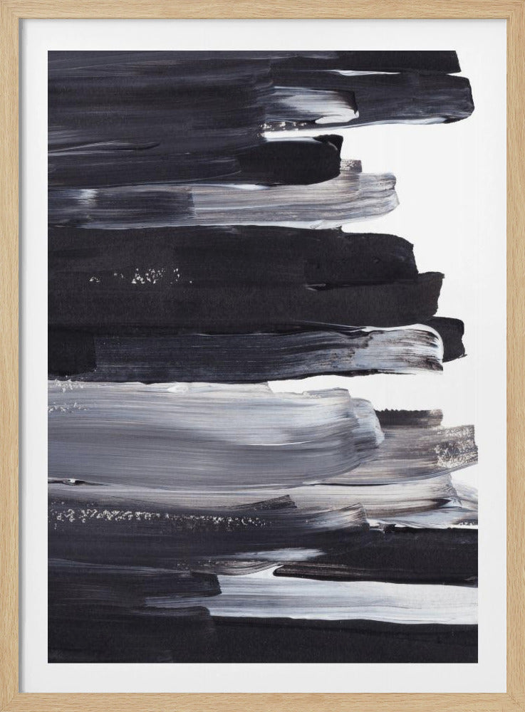 Monochrome Brushstrokes | Poster