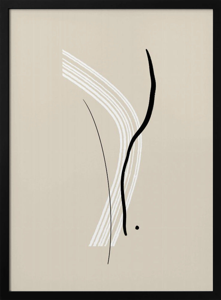 Elegante zwart-witte lijnen | Poster