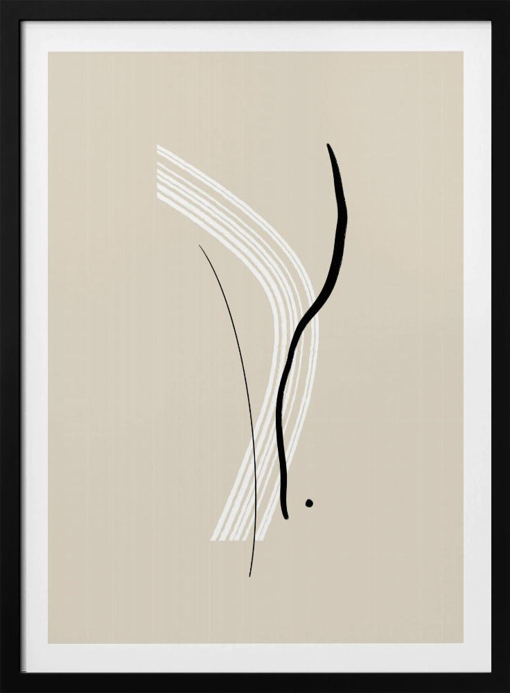 Elegante zwart-witte lijnen | Poster