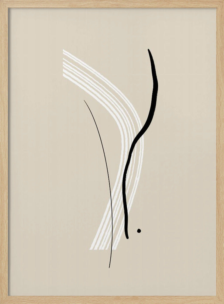 Elegante zwart-witte lijnen | Poster