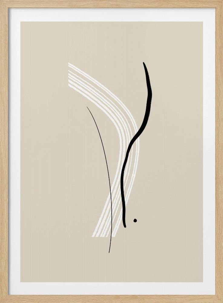 Elegante zwart-witte lijnen | Poster