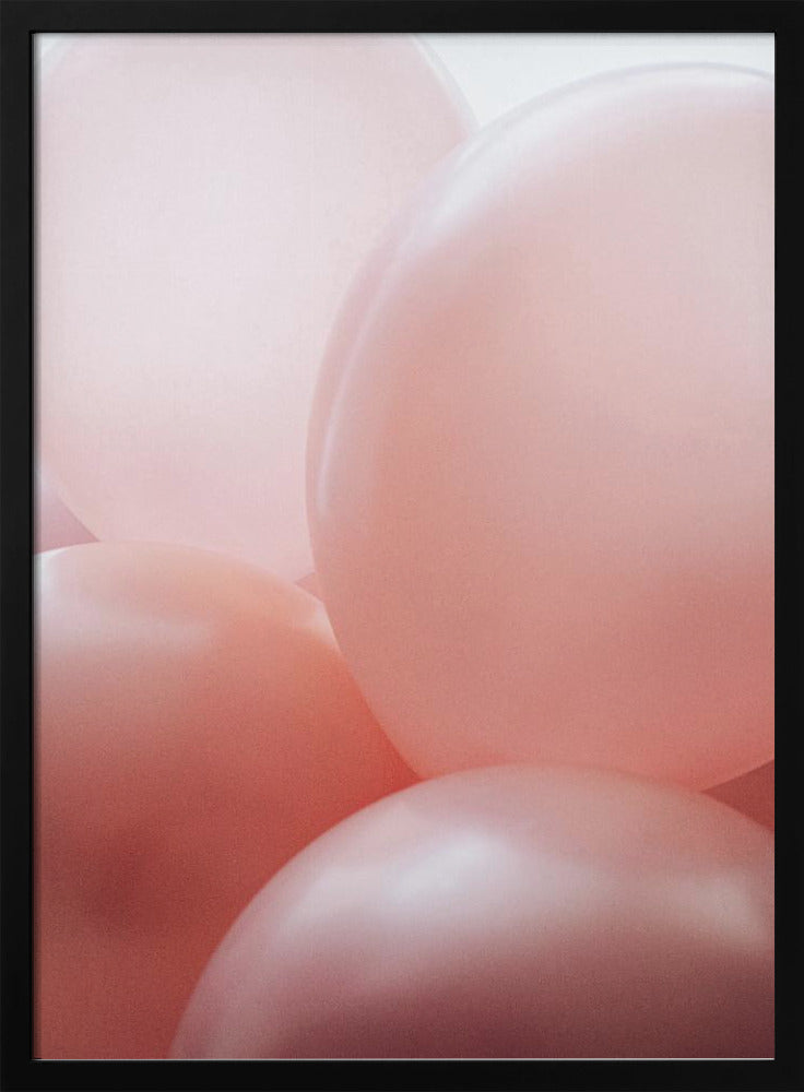 Zachtroze ballonnen | Poster