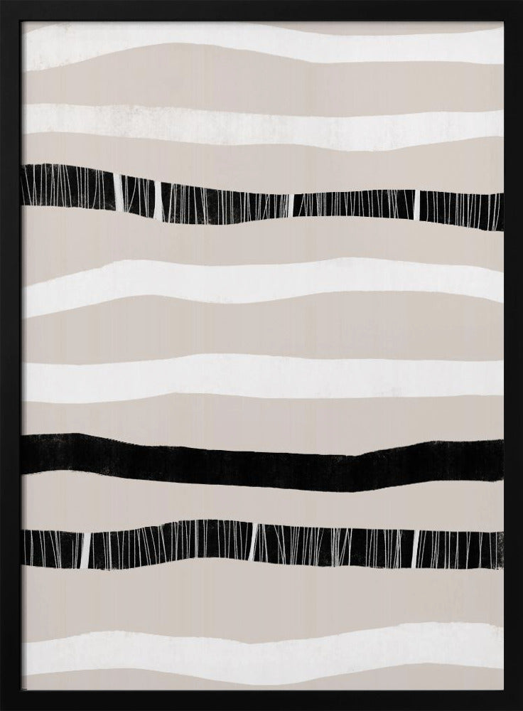 Monochrome golven | Poster