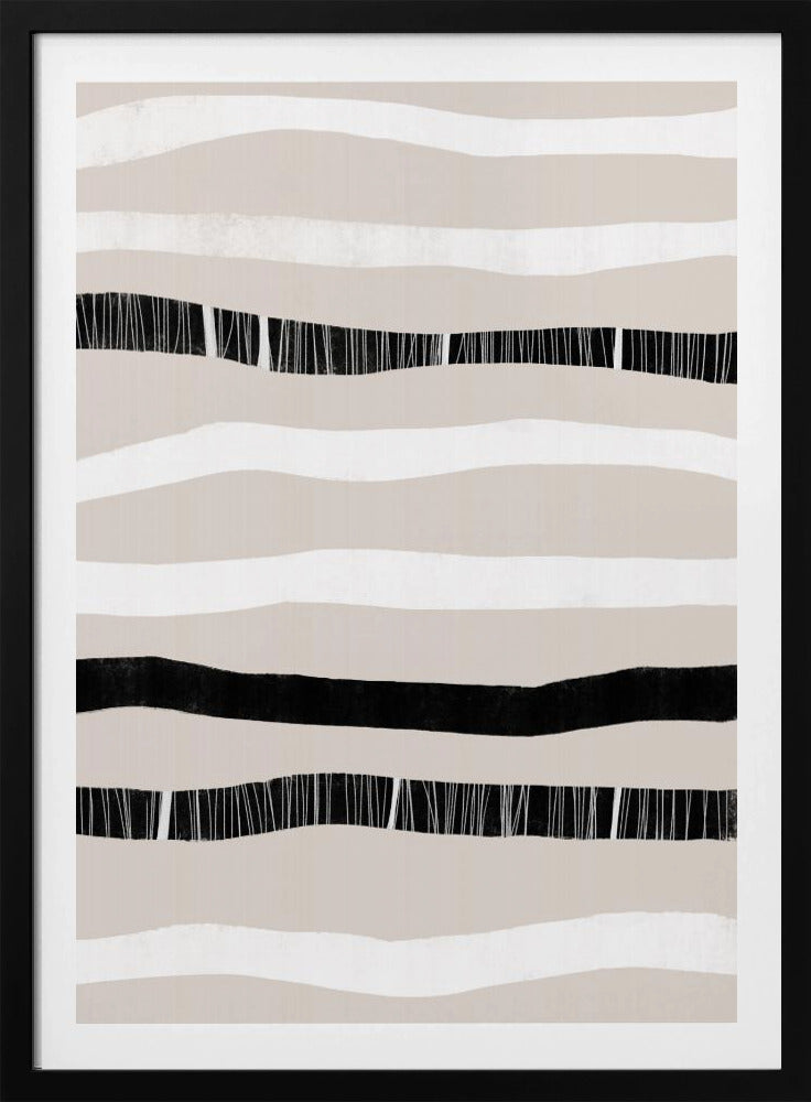 Monochrome golven | Poster