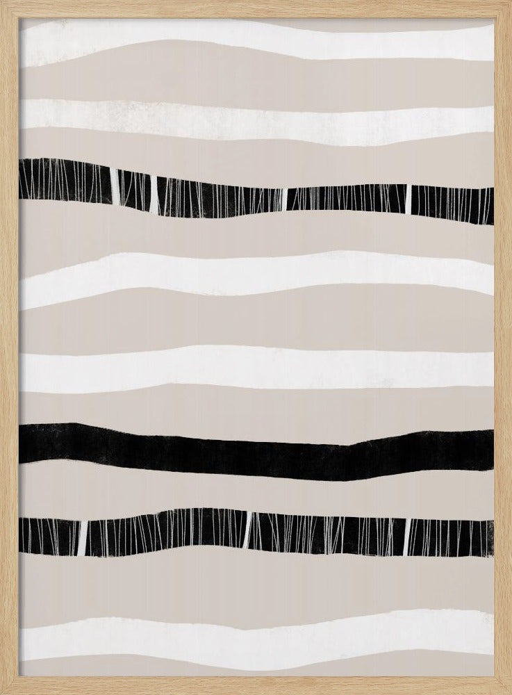 Monochrome golven | Poster
