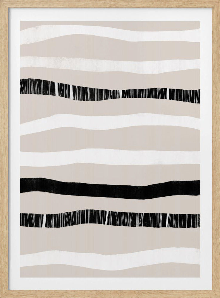 Monochrome golven | Poster