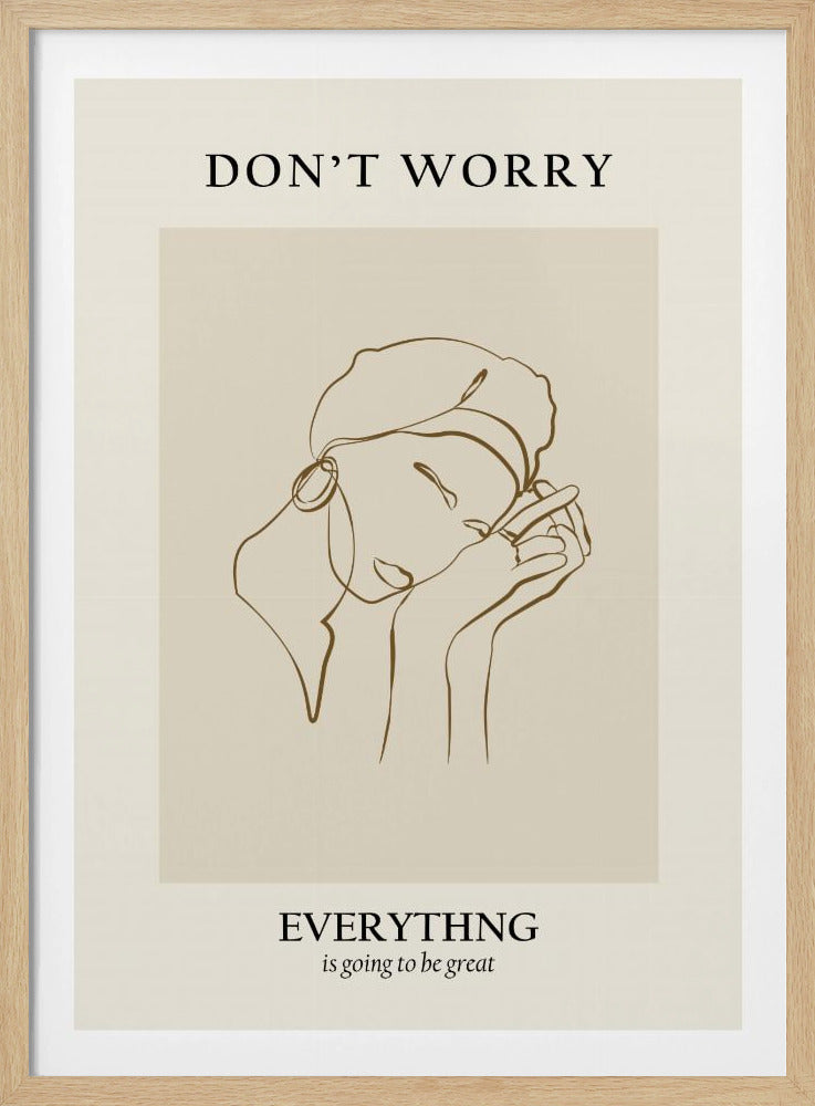 Modern lijnportret | Poster