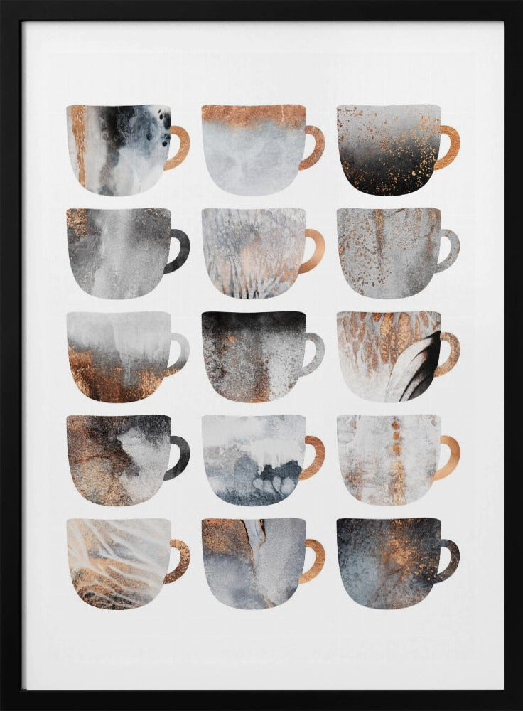 Dromerige koffiekopjes | Poster