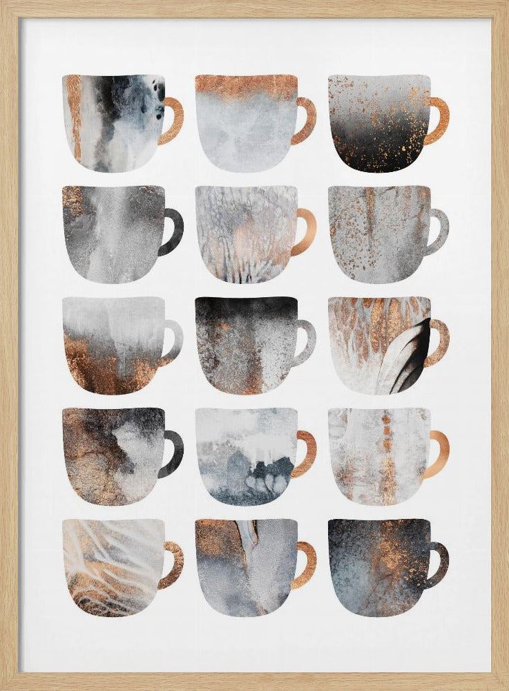 Dromerige koffiekopjes | Poster