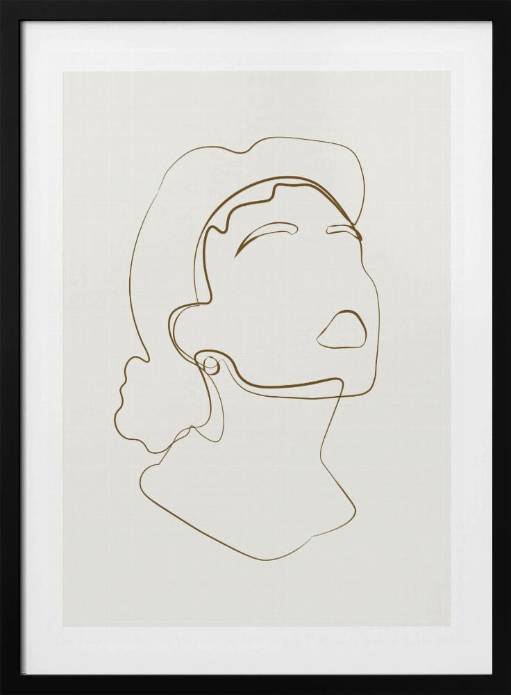 Abstracte gezichtslijnkunst | Poster