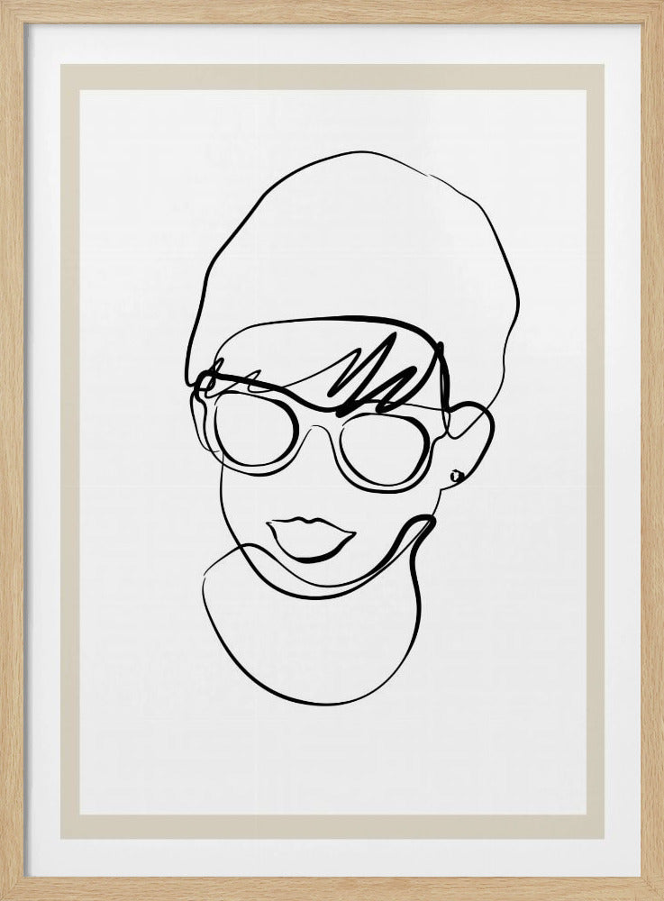 Portret van een moderne vrouw | Poster