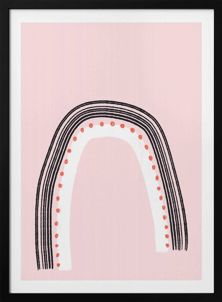 Boog met zwarte lijnen | Poster