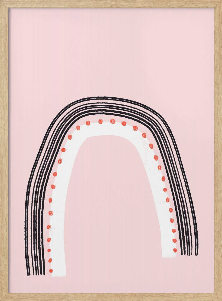 Boog met zwarte lijnen | Poster
