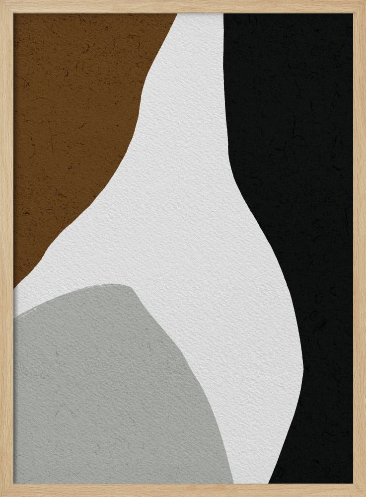 Organische vormen en een minimalistisch kleurenpalet | Poster