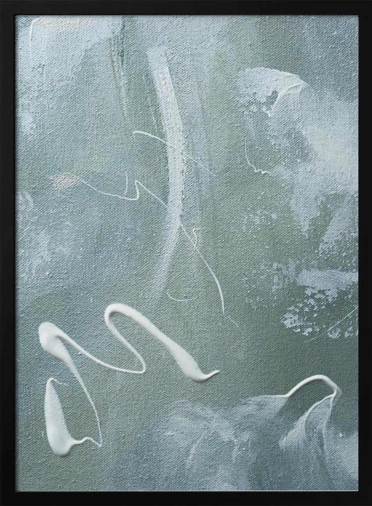 Groen en wit acryl | Poster