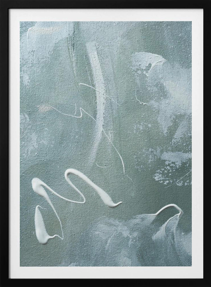 Groen en wit acryl | Poster