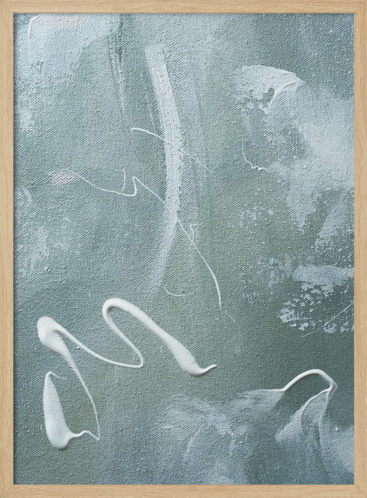Groen en wit acryl | Poster