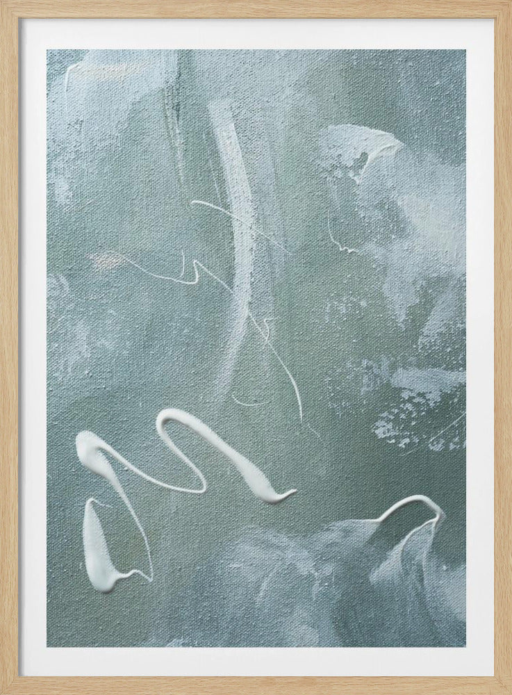 Groen en wit acryl | Poster