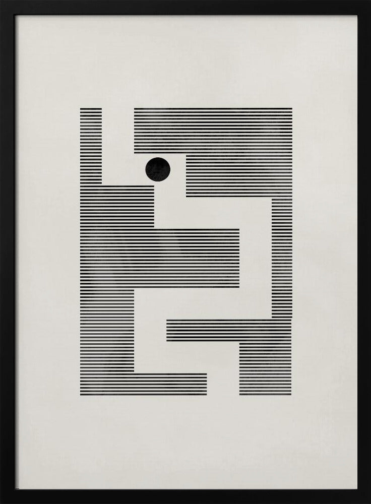 Minimalistisch doolhof | Poster