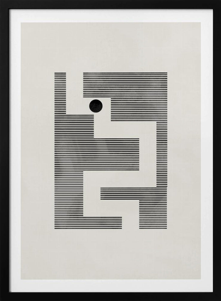 Minimalistisch doolhof | Poster
